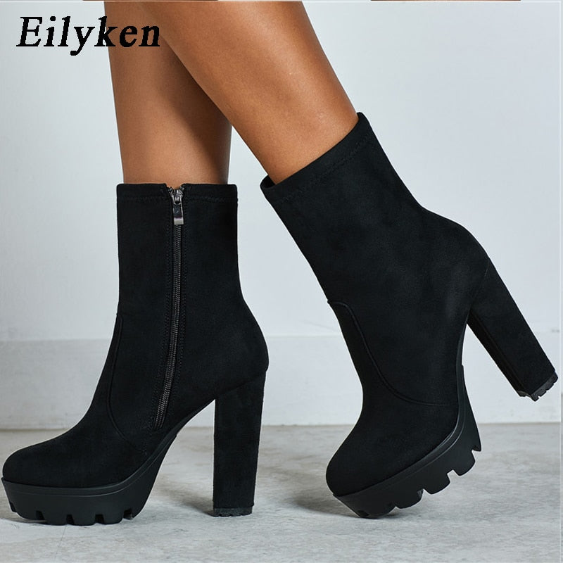 Thick Platform Autumn Booties