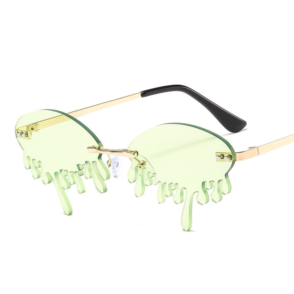 Rimless Feminino Drip Glasses