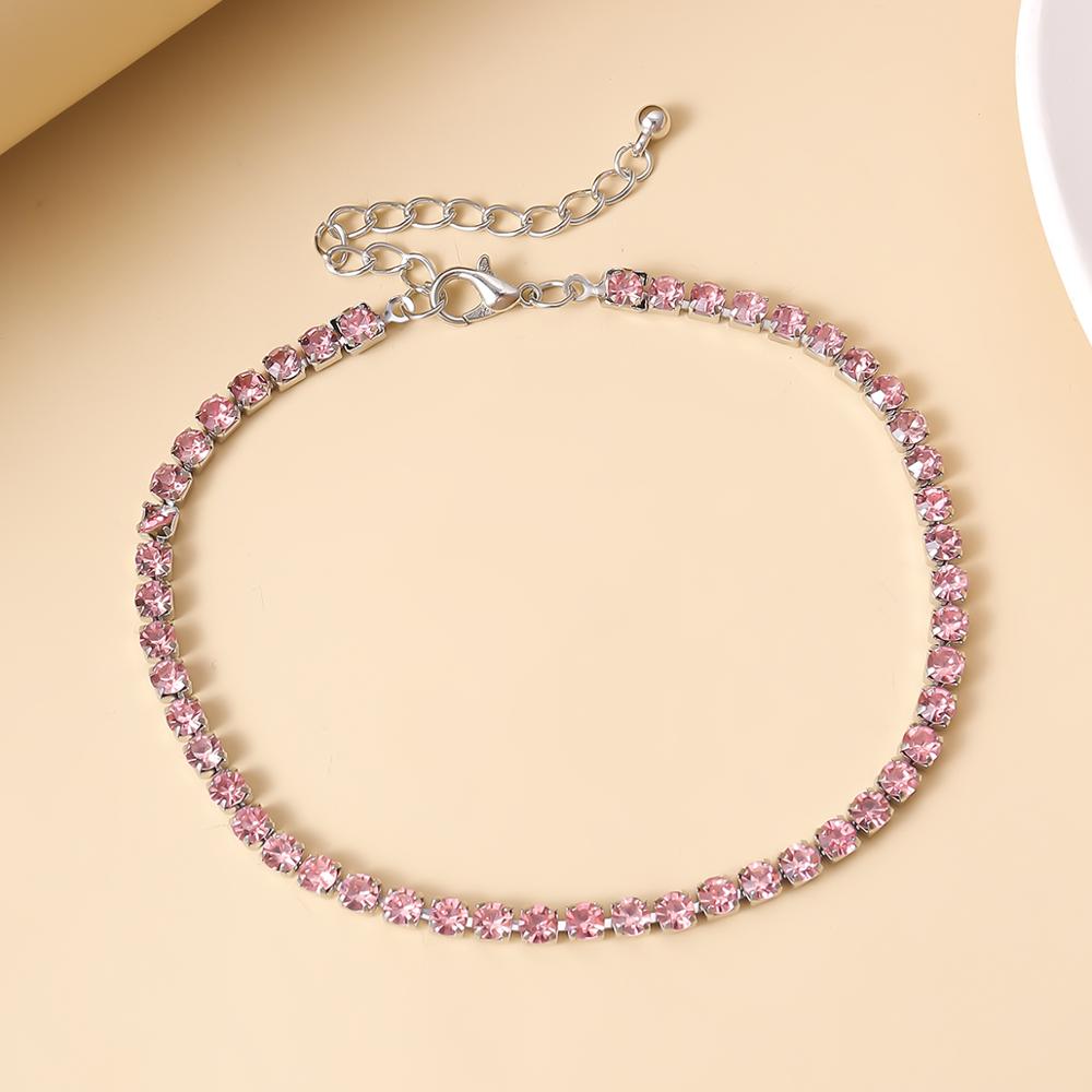 Crystal Studded Chainlink Anklet