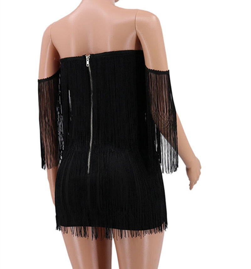 Twirl Tassel Mini Fringe Dress