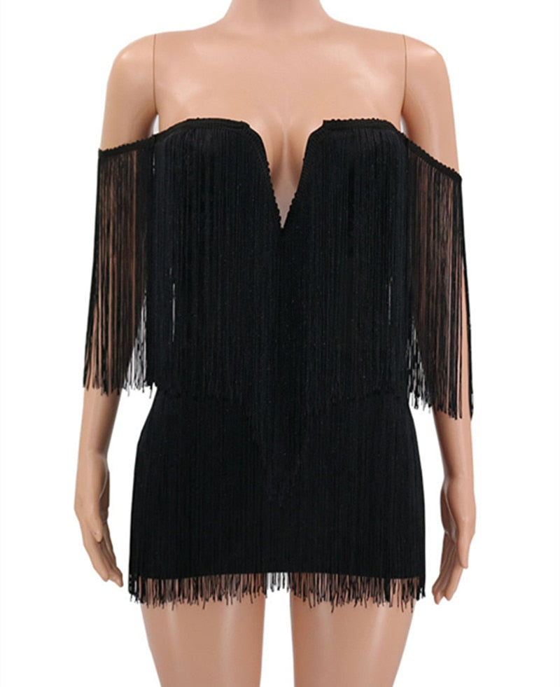 Twirl Tassel Mini Fringe Dress