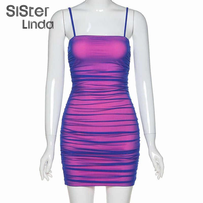 Outer Space Ruched Mini Club Dress