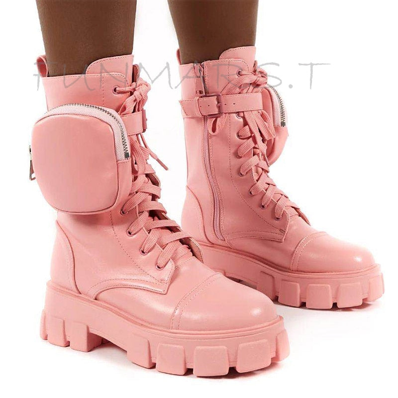 Chunky Pocket Platform Boots