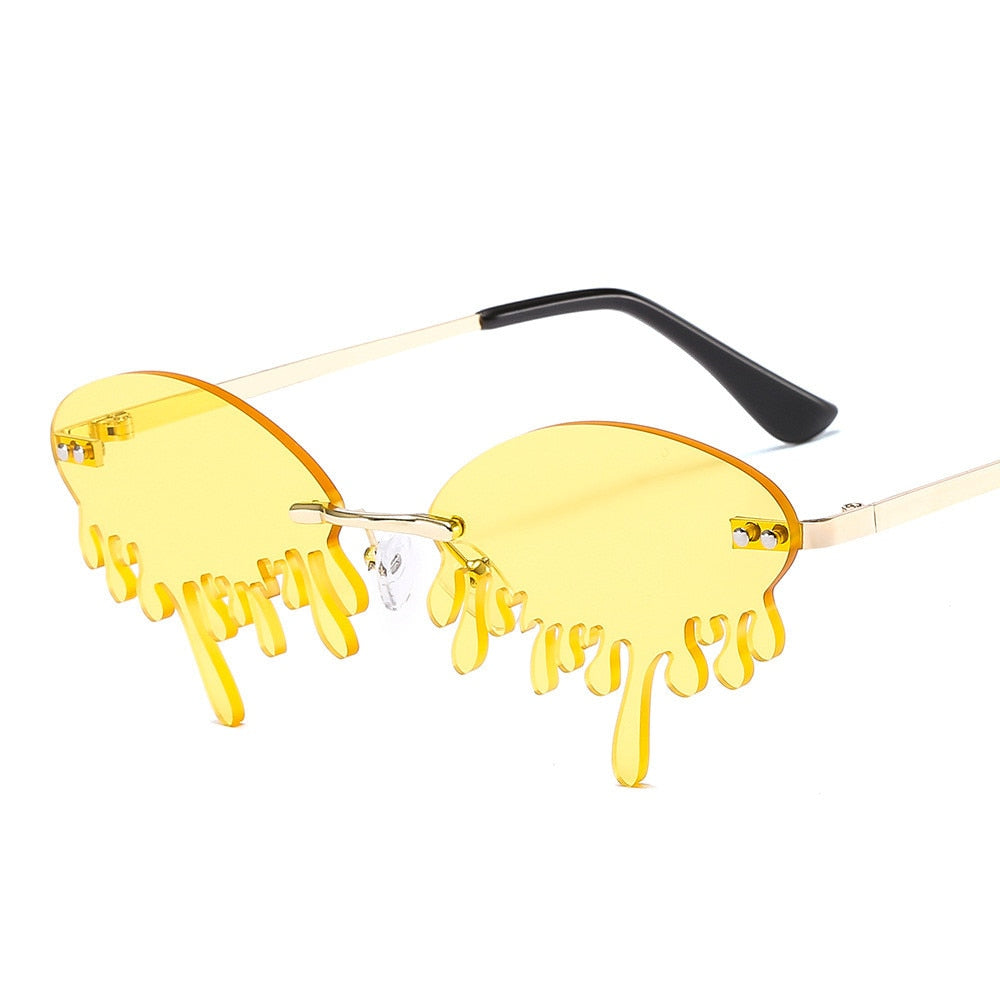 Rimless Feminino Drip Glasses