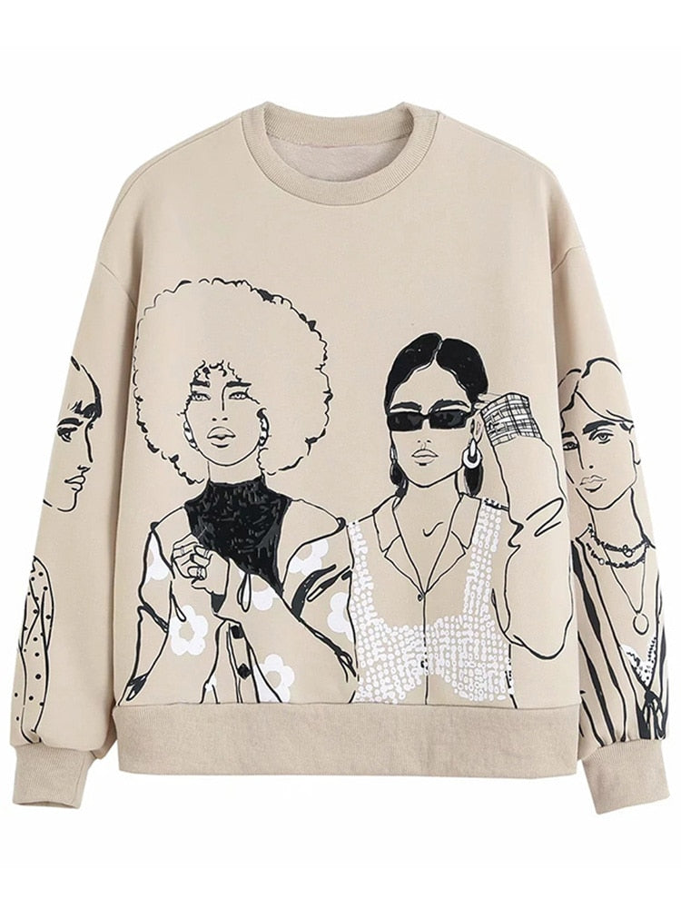 Aachoae Girl Squad Characters Sweatshirt