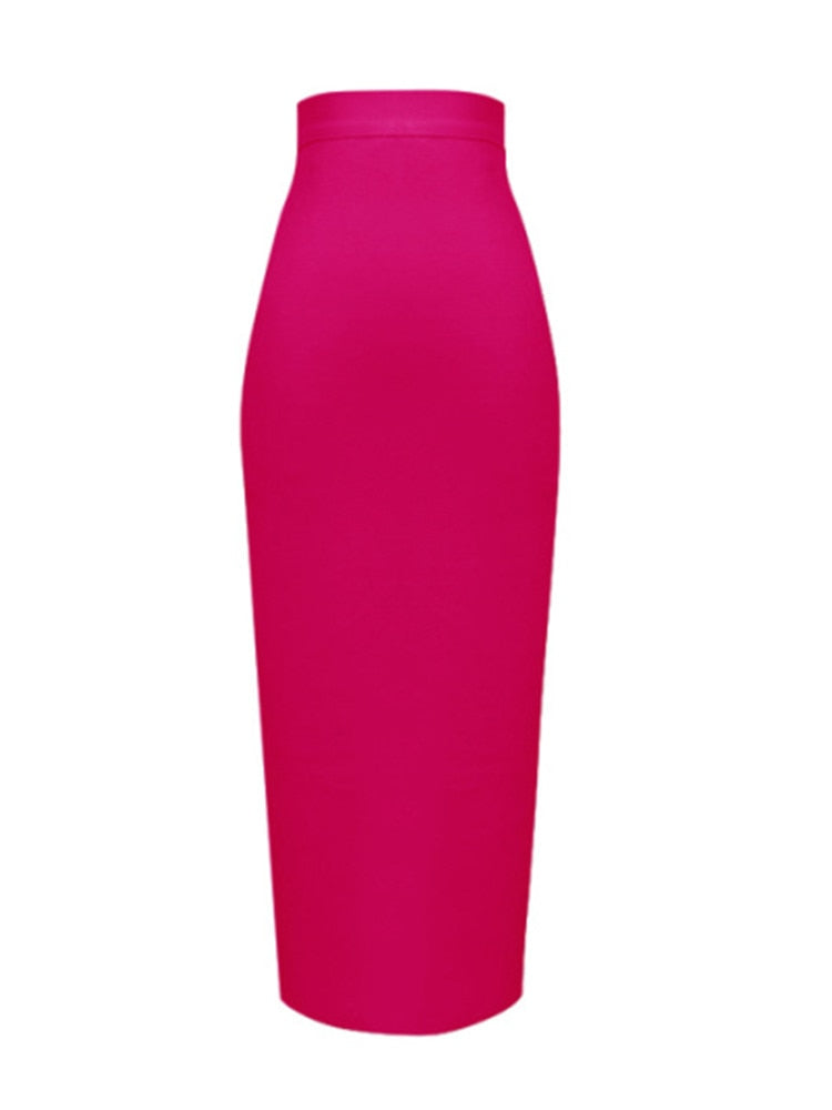 Solid Color Pencil Skirt