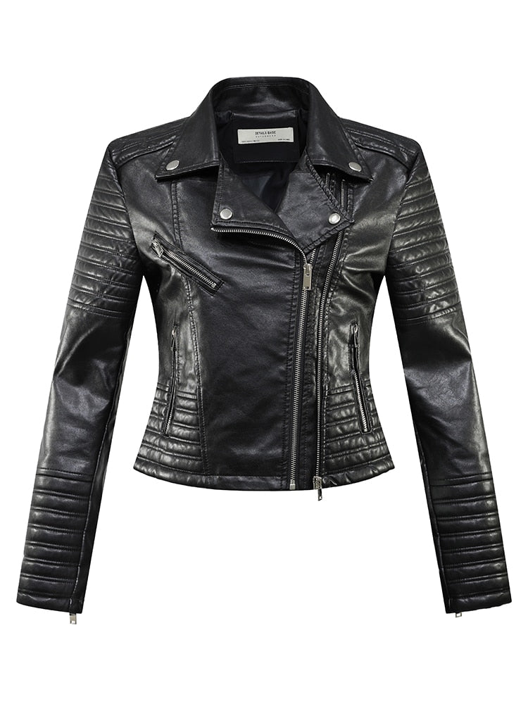 Faux Leather Biker Jacket